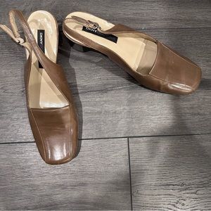 DKNY slip kitten heels